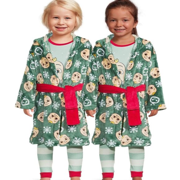 CoCoMelon Toddler Pajamas and Robe Set, 3-Piece, Sizes 12M-8M - NWT - Picture 1 of 8